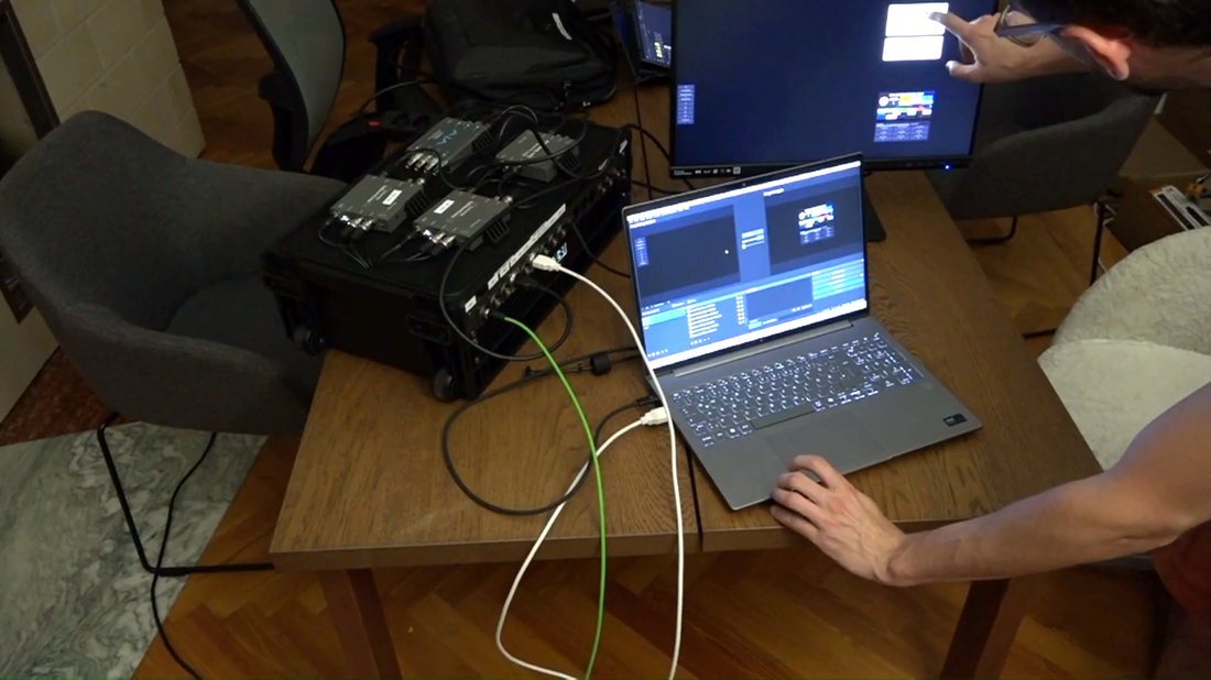 Full TVG operator station with rack, laptop and monitor