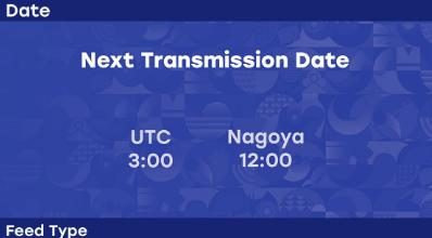 Next Transmission Date graphic showing UTC and Nagoya times