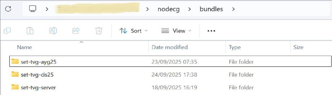 Windows Explorer showing the nodecg bundles folder